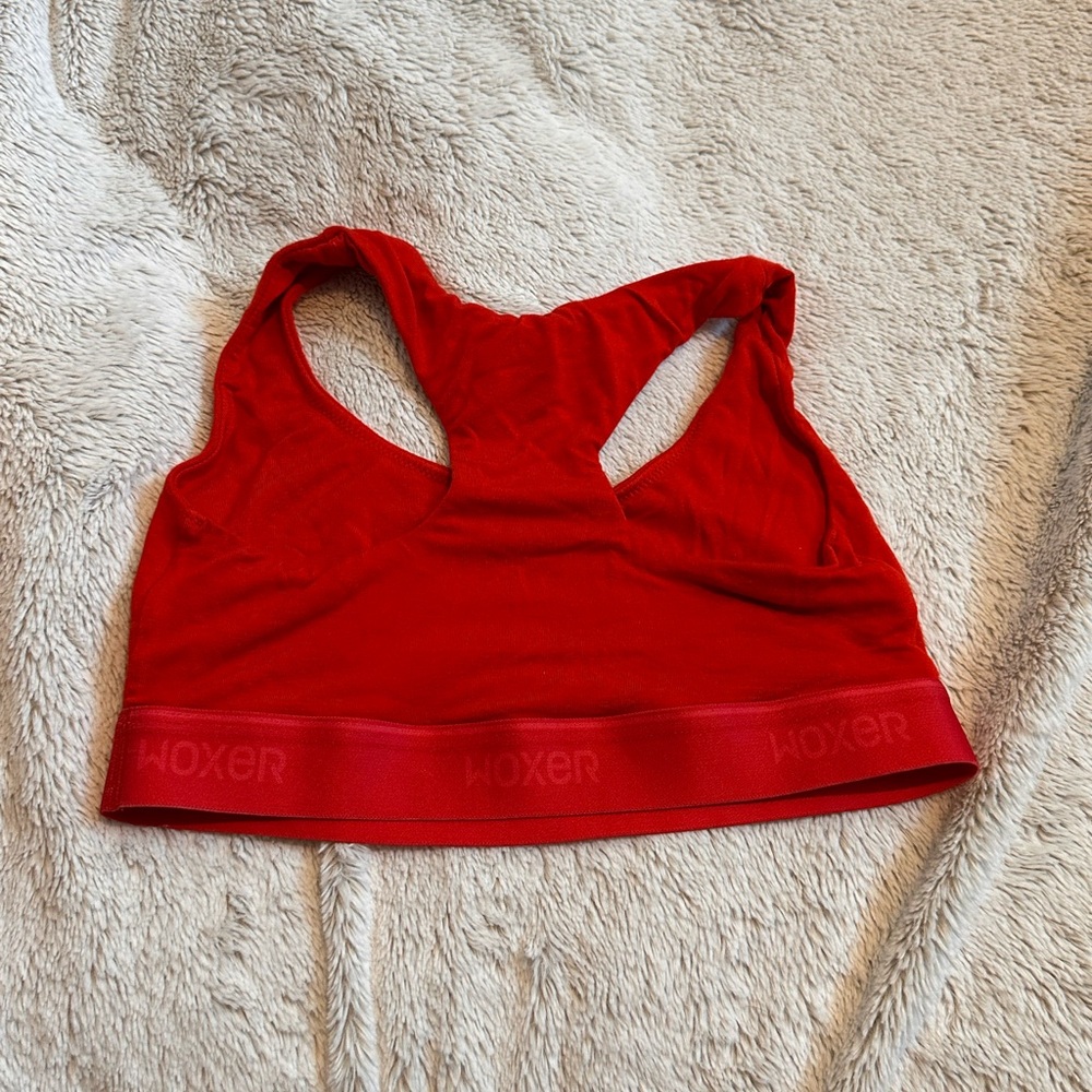 Red Racerback Sports Bra - Picture 2 of 2
